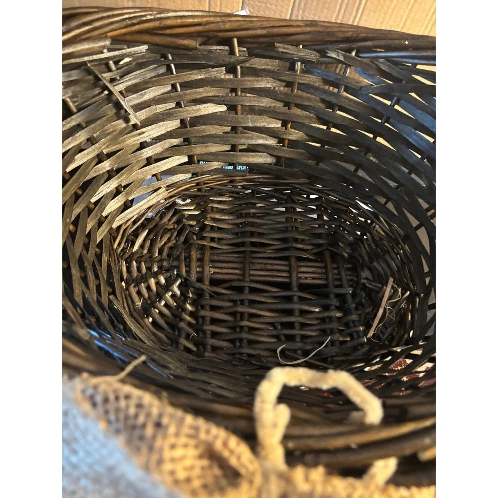 vintage Woven gathering basket Floral Arrangement. Large Money Basket Etc?